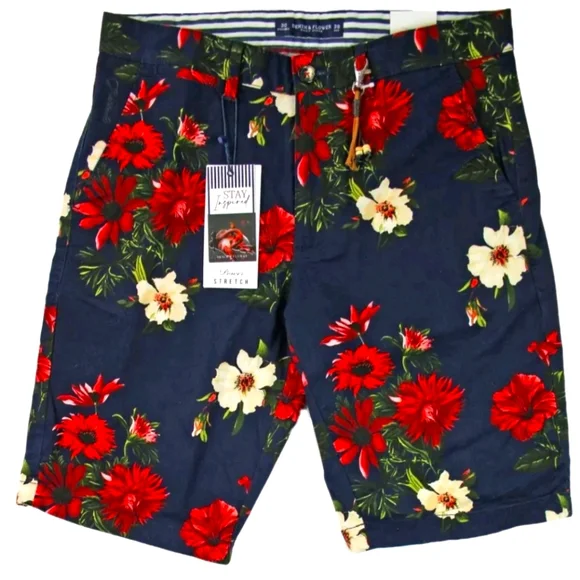 Denim and flowers boys shorts -NWT - Picture 1 of 4